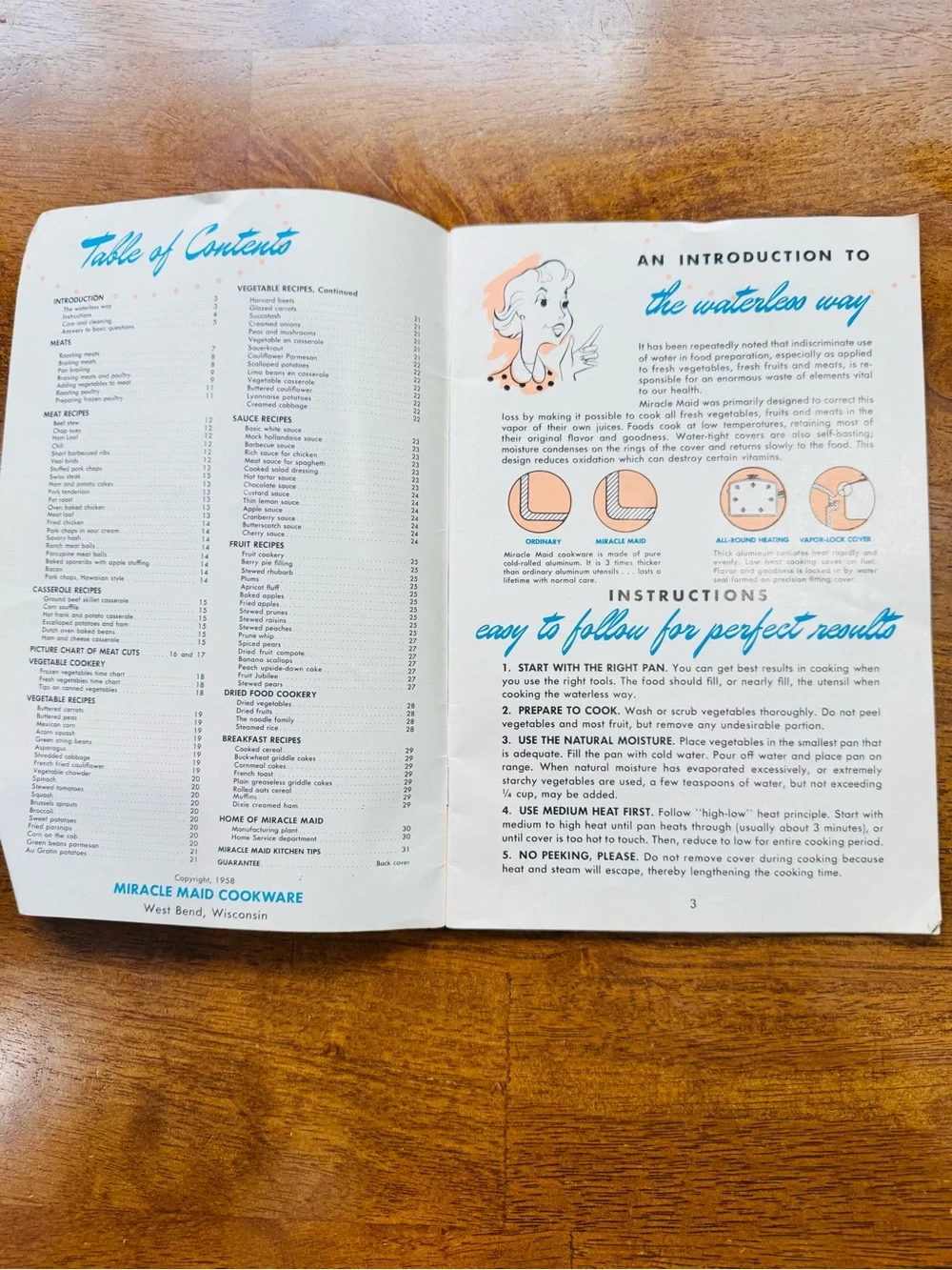 Vintage Miracle Maid Cookware Booklet with Recipes 1958